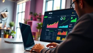 Engaging workflow with a TikTok SMM panel on display, showcasing analytics.