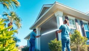 Pressure wash service in Kissimmee, enhancing home curb appeal with professional cleaning.