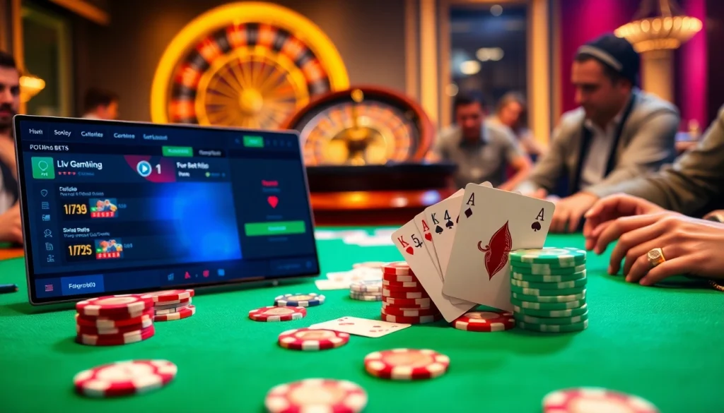 Experience a thrilling casino atmosphere with f8bet branding at the gaming table.