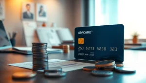 카드깡의 과정을 상징하는 신용카드와 현금이 있는 금융 개념 일러스트