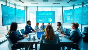 Improve your competitive intelligence with a strategic meeting showcasing real-time data analysis.