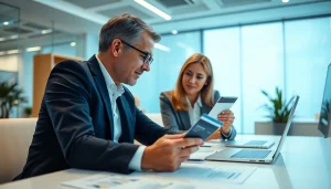 신용카드 현금화에 대한 전문적인 상담을 제공하는 장면