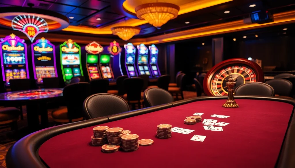 Experience thrilling gameplay at RR 88 with vibrant casino tables and exciting poker chips.