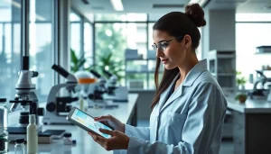 Researcher in a modern lab analyzing cannabinoids like WIN55 for innovative applications.