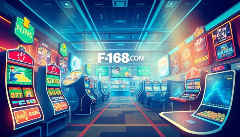 Exciting online gambling environment featuring F168.COM gaming elements and vibrant visuals.