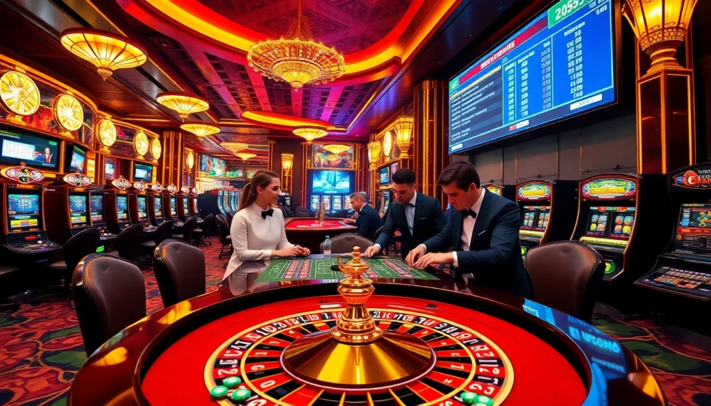 Experience thrilling gameplay at 여기여, where card players enjoy a vibrant casino atmosphere.