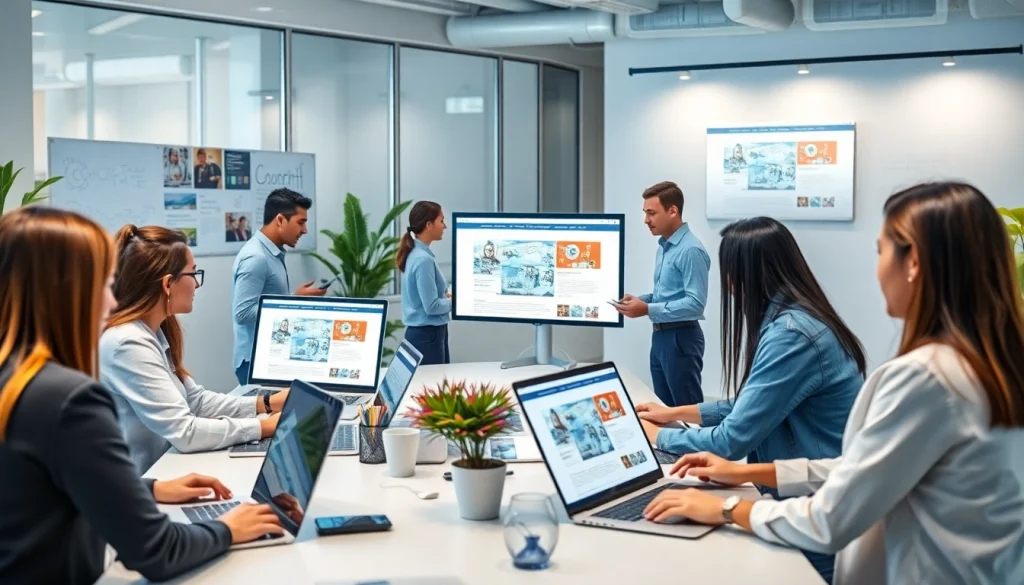 Professional website design team collaboration at a công ty thiết kế website.