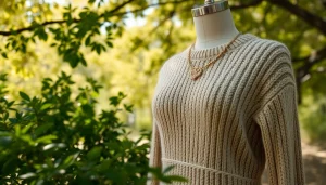 Discover artisanal clothing showcased at https://www.ound-ound.com in a serene natural setting.