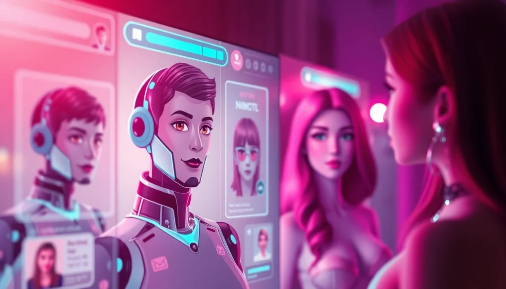 Best nsfw ai chatbots showcased in an engaging digital interface with customizable avatars.