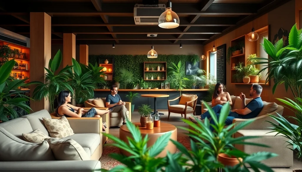 Erlebe die Atmosphäre in den Cannabis Clubs Lloret De Mar mit entspannenden Sitzbereichen.