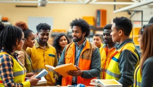 Students engaged in a practical session for nccer certification preparation.