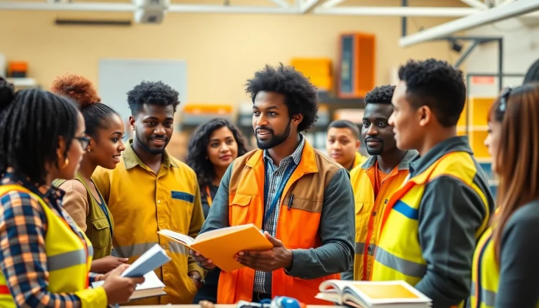 Students engaged in a practical session for nccer certification preparation.