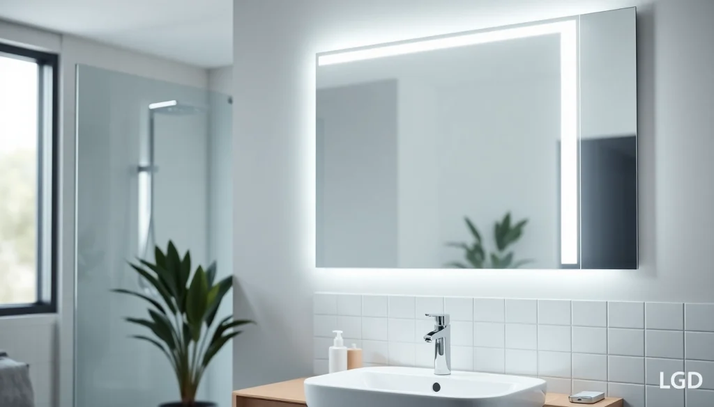 Elevate your space with a beautiful bathroom mirror with LED light that enhances modern decor.