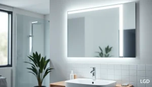 Elevate your space with a beautiful bathroom mirror with LED light that enhances modern decor.