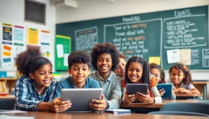 Education students collaborating in a vibrant classroom setting, showcasing diverse learning experiences.