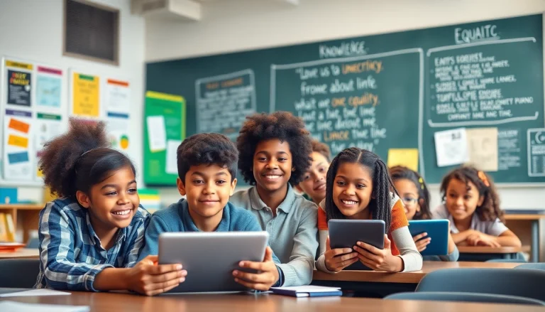 Education students collaborating in a vibrant classroom setting, showcasing diverse learning experiences.