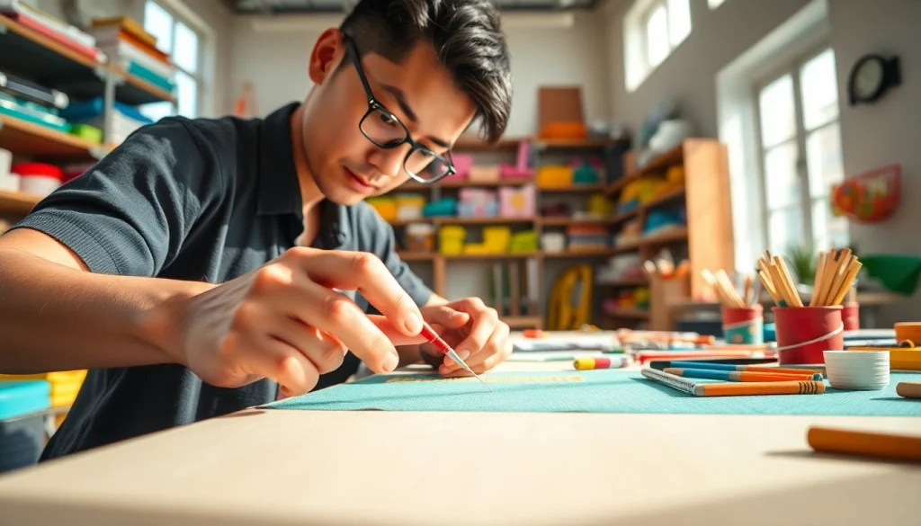Participating in craft training Colorado, a skilled artisan showcases techniques in a vibrant workshop.