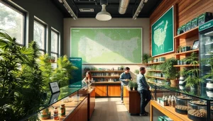 Découvrez Weedmaps Madrid au sein d'un dispensaire de cannabis accueillant et bien éclairé.