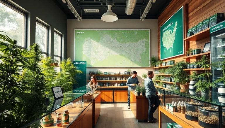 Découvrez Weedmaps Madrid au sein d'un dispensaire de cannabis accueillant et bien éclairé.