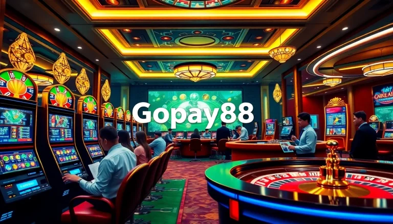 Enjoy a thrilling online gambling experience with Gopay88 Daftar, featuring vibrant slot machines and poker games.