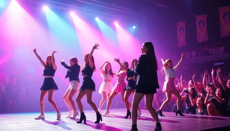 Captivating BLACKPINK news through this vibrant performance image showcasing the group's energy.