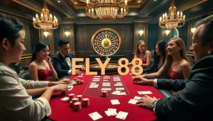 Experience the thrill of FLY 88 in a luxurious casino setting with high-stakes poker.
