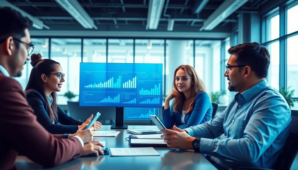 Visual representation of competitive intelligence faqs featuring a diverse team analyzing market data