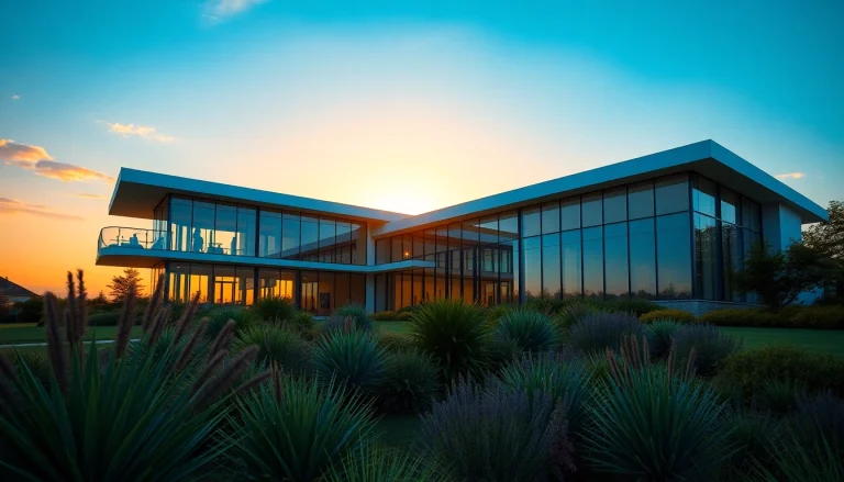 Showcase of the Orleans Cape architectural design against a colorful sunset backdrop.