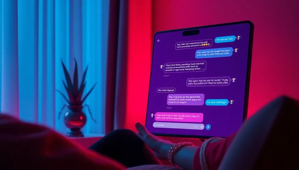 Engaging user interaction with the best NSFW AI chatbots set in a modern digital space.