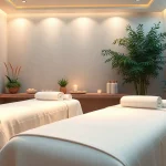 궁극적인 휴식을 위해 설계된 고급스럽고 평화로운 스파 환경에서 프리미엄 청라마사지 체험하세요.